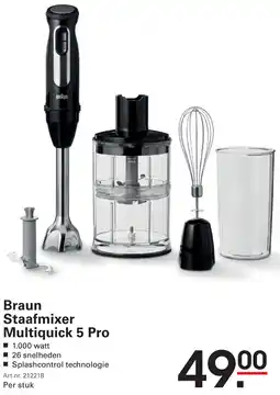 Sligro Braun Staafmixer Multiquick 5 Pro aanbieding