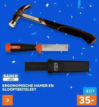 Ergonomische hamer en slooptbeitelset