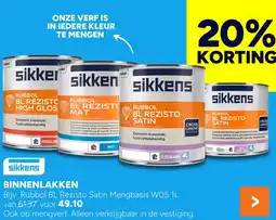 BOUWMAAT Sikkens binnenlakken aanbieding