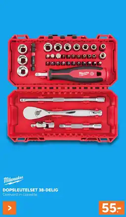 BOUWMAAT Milwaukee dopsleutelset aanbieding