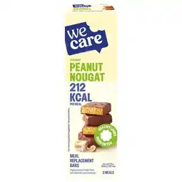 Trekpleister WeCare Peanut Nougat Meal Replacement Bars aanbieding