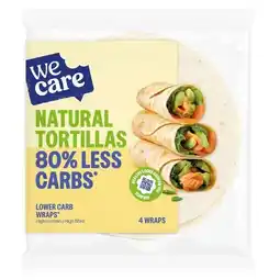 Trekpleister WeCare Natural Tortillas Lower Carb Wraps aanbieding