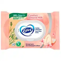 Trekpleister Edet Comfort Almond Milk Vochtig Toiletpapier aanbieding