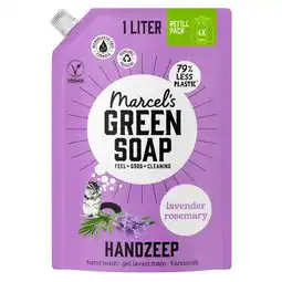 Trekpleister Marcel's Green Soap Lavender Rosemary Handzeep Navulling aanbieding