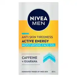 Trekpleister NIVEA Men Active Energy Wake-Up Gezichtsgel aanbieding