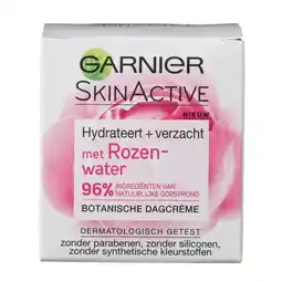 Trekpleister Garnier Skin Active Botanische Dagcrème met Rozenwater aanbieding