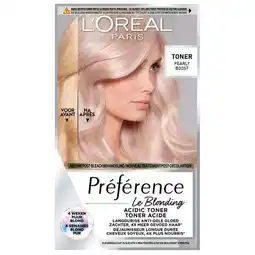 Trekpleister L'Oréal Paris Préférence Le Blonding Pearly Boost Acidic Toner aanbieding