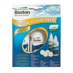 Trekpleister Bausch + Lomb Boston Simplus Lenzenvloeistof Special Flight Pack aanbieding