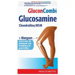 Trekpleister GluconCombi Glucosamine Chondroïtine/MSM+ Mangaan Tabletten aanbieding