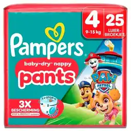 Trekpleister Pampers Baby-Dry Paw Patrol Pants Maat 4 Luierbroekjes aanbieding
