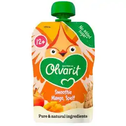 Trekpleister Olvarit 12+M Smoothie Mango, Spelt Knijpfruit aanbieding