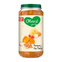 Trekpleister Olvarit 12+M Pompoen Kip Pasta aanbieding