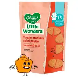 Trekpleister Olvarit Little Wonders 15+M Tomato & Basil Veggie Puzzel Crackers aanbieding
