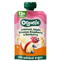 Trekpleister Organix 12+M Haver, Appel, Banaan, Aardbei & Bosbes Knijpfruit aanbieding