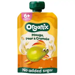 Trekpleister Organix 6+M Mango, Peer & Granola Knijpfruit aanbieding
