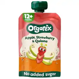 Trekpleister Organix 12+M Appel, Aardbei & Quinoa Knijpfruit aanbieding