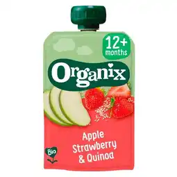 Trekpleister Organix 12+M Appel, Aardbei & Quinoa Knijpfruit aanbieding