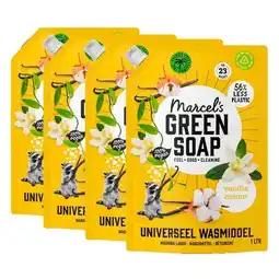 Trekpleister Marcel's Green Soap Vanille & Katoen Universeel Wasmiddel Navulling aanbieding