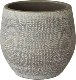 Intratuin HS bloempot Tokio taupe D 39 H 36 cm aanbieding