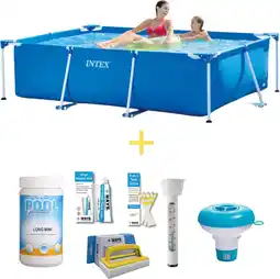 Bol.com Intex Zwembad - Frame Pool - 220 x 150 x 60 cm - Inclusief WAYS Onderhoudspakket aanbieding