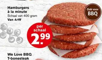 Hoogvliet Hamburgers a la minute 400 gr aanbieding