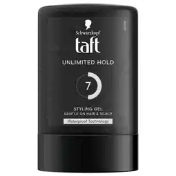 Trekpleister Taft Unlimited Hold Level 7 Haargel aanbieding