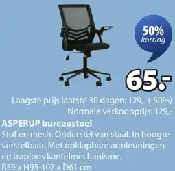 Jysk ASPERUP bureaustoel aanbieding