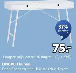 Jysk LINDVED bureau aanbieding