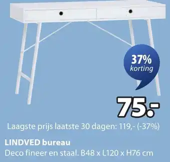 Jysk LINDVED bureau aanbieding