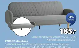 Jysk PARADIS slaapbank aanbieding