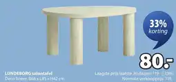 Jysk LUNDEBORG salontafel aanbieding