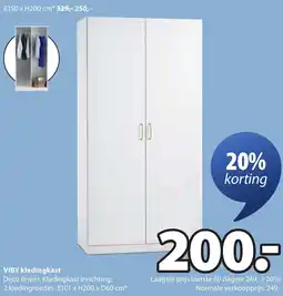 Jysk VIBY kledingkast aanbieding