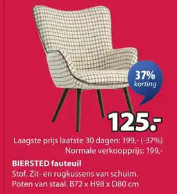Jysk BIERSTED fauteuil aanbieding