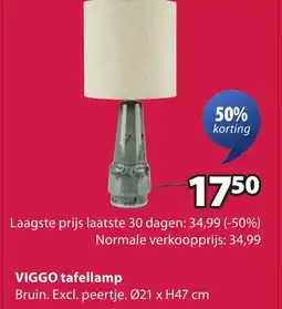 Jysk VIGGO tafellamp aanbieding