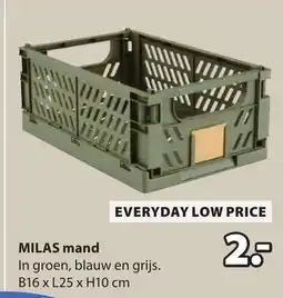 Jysk MILAS mand aanbieding