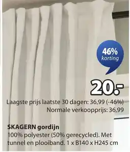 Jysk SKAGERN gordijn aanbieding