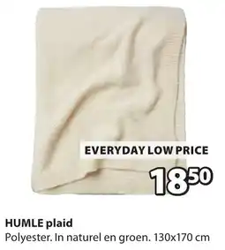 Jysk HUMLE plaid aanbieding