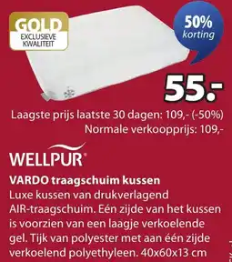 Jysk VARDO traagschuim kussen aanbieding