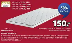 Jysk HOPEN topmatras aanbieding