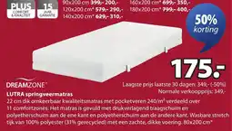 Jysk LUTRA springveermatras aanbieding