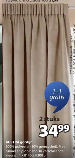 Jysk AUSTRA gordijn aanbieding
