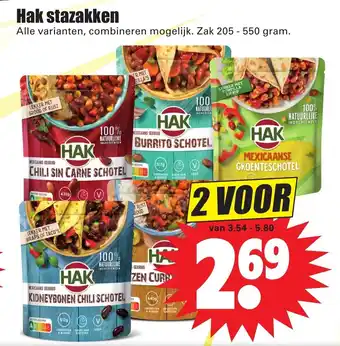 Dirk Hak stazakken 205-550g aanbieding