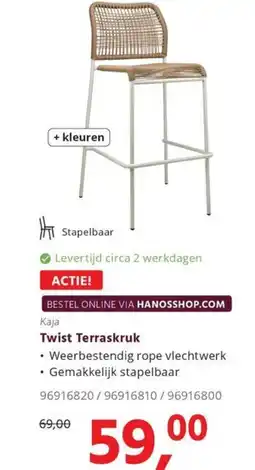 HANOS Twist Terraskruk aanbieding