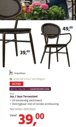 HANOS Jay / Jaya Terrasstoel aanbieding