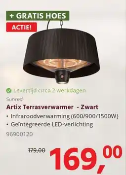 HANOS Artix Terrasverwarmer - Zwart aanbieding