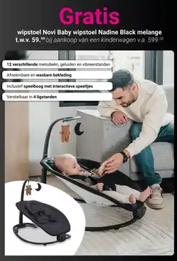 Van Asten BabySuperstore Wipstoel Novi Baby wipstoel Nadine Black aanbieding