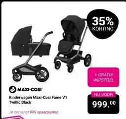 Van Asten BabySuperstore Kinderwagen Maxi-Cosi Fame V1 Twillic Black aanbieding