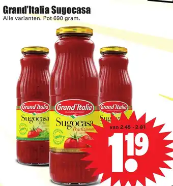 Dirk Grand'italia sugocasa 690g aanbieding