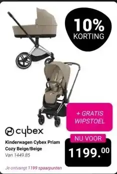 Van Asten BabySuperstore Cybex Kinderwagen Cybex Priam Cozy Beige/Beige aanbieding