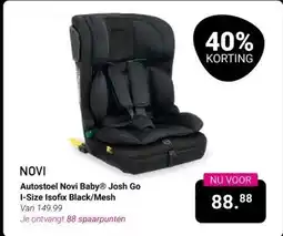 Van Asten BabySuperstore NOVI Autostoel Novi BabyⓇ Josh Go I-Size Isofix Black/Mesh aanbieding